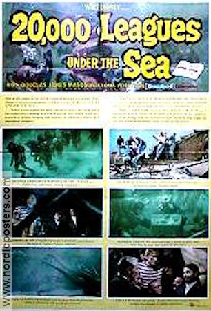 20000 Leagues Under the Sea 1954 movie poster Kirk Douglas James Mason Diving