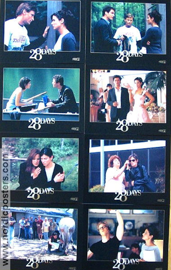 28 Days 1999 lobby card set Sandra Bullock