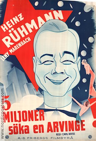 5 Millionen suchen einen Erben 1938 poster Heinz Rühmann