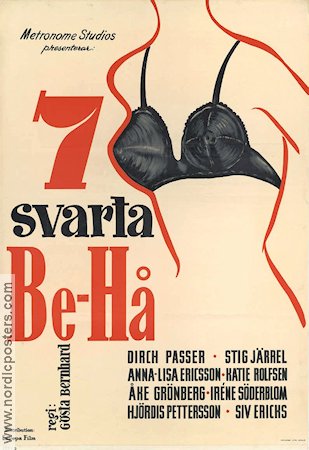 7 svarta be-hå 1954 poster Dirch Passer