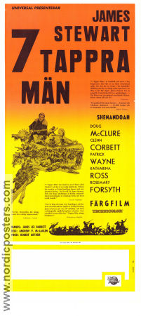 Shenandoah 1965 movie poster James Stewart Doug McClure Glenn Corbett Andrew V McLaglen