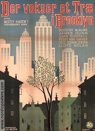 A Tree Grows in Brooklyn 1945 poster Dorothy McGuire Elia Kazan