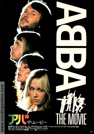 ABBA the Movie 1977 poster ABBA Agnetha Fältskog Anni-Frid Lyngstad Benny Andersson Björn Ulvaeus Robert Hughes Lasse Hallström Rock och pop Dokumentärer