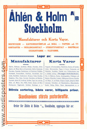 Åhlén och Holm Stockholm 1916 poster 