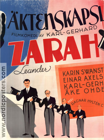 Äktenskapsleken 1935 poster Zarah Leander Ragnar Hyltén-Cavallius