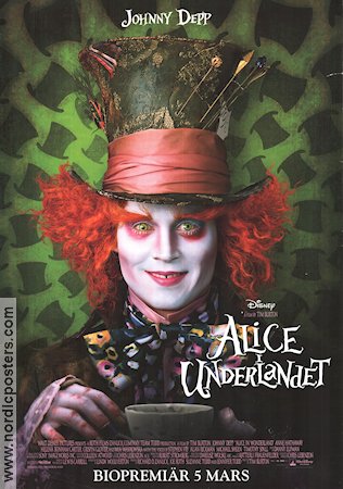 Alice in Wonderland 2010 poster Johnny Depp Tim Burton