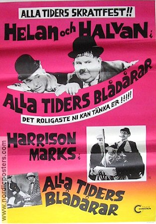 Alla tiders blådårar 1968 poster Laurel and Hardy