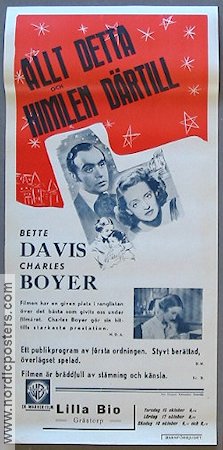 All This and Heaven Too 1940 movie poster Charles Boyer Bette Davis