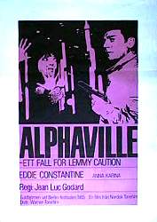 Alphaville 1965 poster Eddie Constantine Jean-Luc Godard