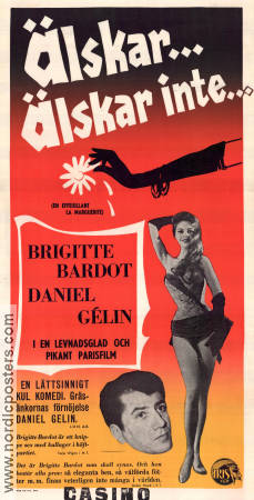 En effeuillant la Marguerite 1956 movie poster Brigitte Bardot Daniel Gélin Marc Allégret Ladies