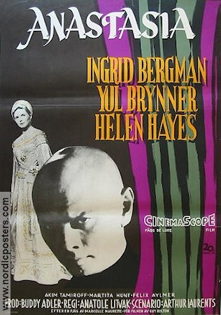 Anastasia 1957 poster Ingrid Bergman