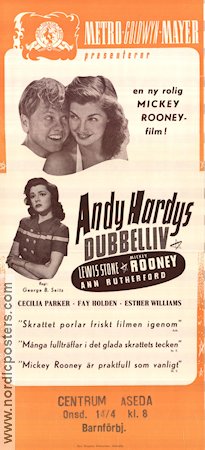 Andy Hardy´s Double Life 1942 poster Mickey Rooney George B Seitz
