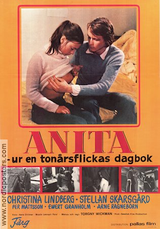 Anita ur en tonårsflickas dagbok 1973 poster Christina Lindberg Torgny Wickman