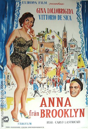 Anna di Brooklyn 1960 poster Gina Lollobrigida Vittorio De Sica