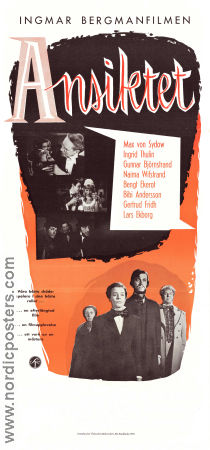 The Magician 1958 movie poster Max von Sydow Ingrid Thulin Gunnar Björnstrand Bengt Ekerot Lars Ekborg Ingmar Bergman