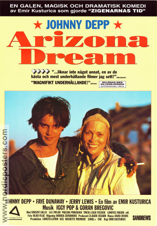 Arizona Dream 1993 poster Johnny Depp Emir Kusturica