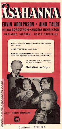 Åsa-Hanna 1946 poster Aino Taube Anders Henrikson