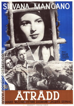 Il lupo della sila 1949 movie poster Silvana Mangano Amedeo Nazzari Jacques Sernas Duilio Coletti