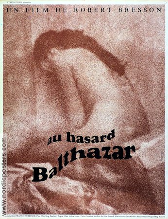 Au hasard Balthazar 1966 poster Anne Wiazemsky Robert Bresson