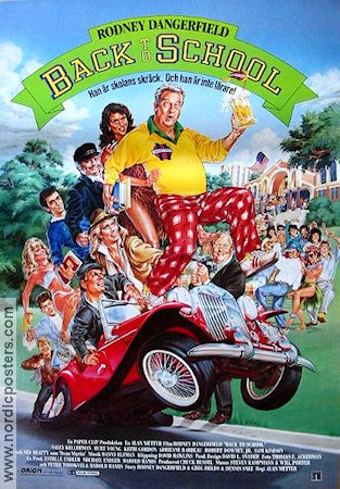 Back to School 1986 movie poster Rodney Dangerfield School Cars and racing