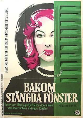 Persiane Chiuse 1953 movie poster Eleonora Rossi Smoking