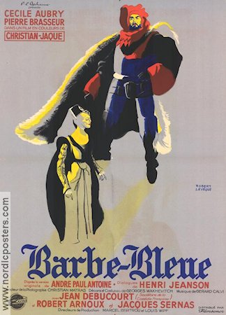 Barbe-Bleue 1951 movie poster Cécile Aubry Pierre Brasseur