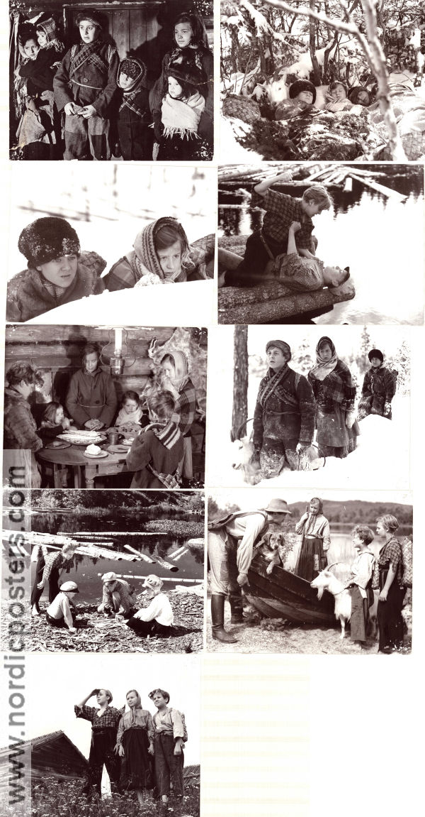 Barnen från Frostmofjället 1945 lobby card set Hans Lindgren Siv Hansson Anders Nyström Rolf Husberg Writer: Laura Fitinghoff Kids