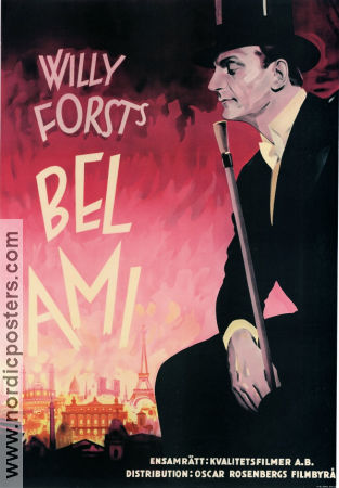 Bel Ami 1939 poster Olga Tschechowa Johannes Riemann Willi Forst