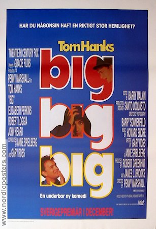 Big 1988 movie poster Tom Hanks