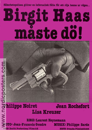 Il faut tuer Birgitt Haas 1981 movie poster Philippe Noiret Jean Rochefort Lisa Kreuzer Laurent Heynemann Guns weapons