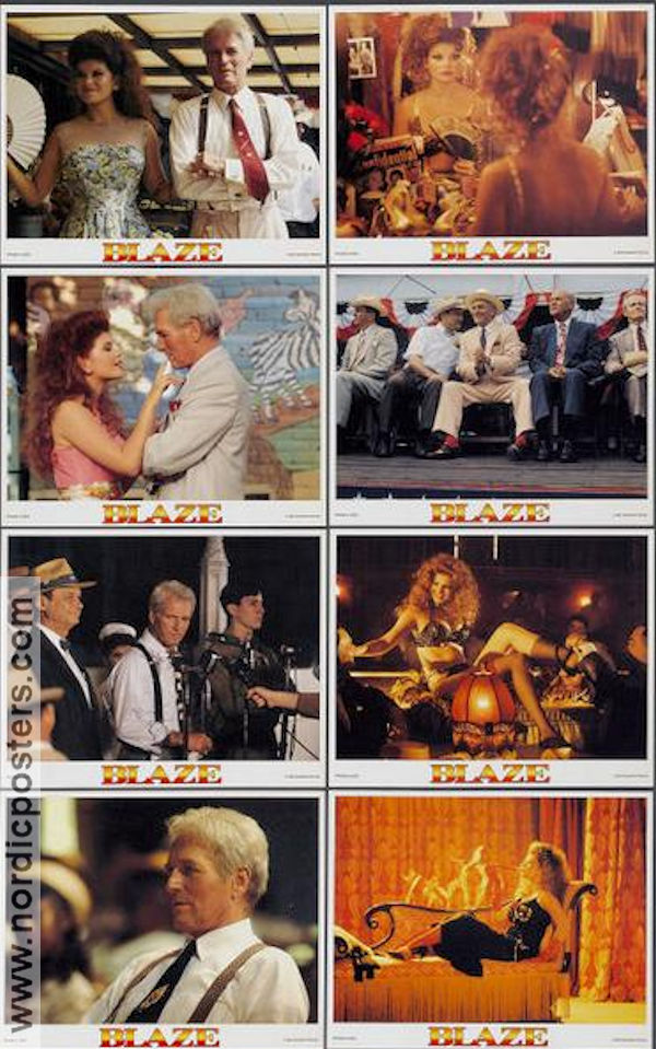 Blaze 1989 lobby card set Paul Newman Lolita Davidovich Jerry Hardin Ron Shelton