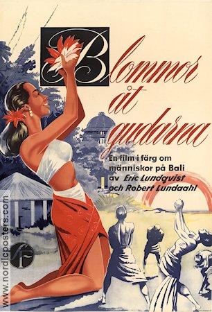 Blommor åt gudarna 1957 movie poster Eric Lundqvist Robert Lundahl Documentaries