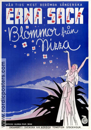 Blumen aus Nizza 1936 movie poster Erna Sack Augusto Genina Beach