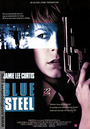 Blue Steel 1990 poster Jamie Lee Curtis Ron Silver Clancy Brown Kathryn Bigelow Poliser