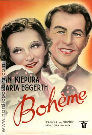 Zauber der Bohem 1937 movie poster Jan Kiepura Martha Eggerth Géza von Bolvary Country: Austria