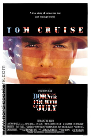 Born on the 4th of July 1989 movie poster Tom Cruise Willem Dafoe Oliver Stone Holiday