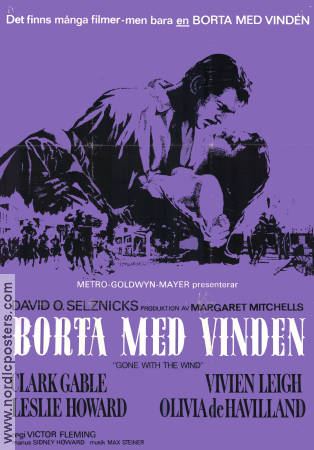 Gone with the Wind 1939 poster Vivien Leigh Victor Fleming
