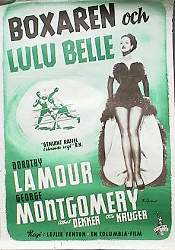 Boxaren och Lulu Belle 1948 poster Dorothy Lamour