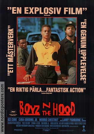 Boyz n the Hood 1991 movie poster Ice Cube Cuba Gooding Hudhail Al-Amir John Singleton Gangs