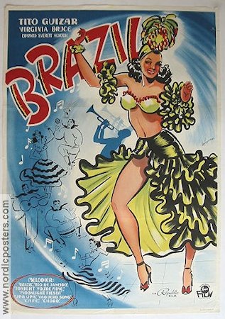Brazil 1947 poster Tito Guizar Virginia Bruce Dans