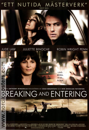 Breaking and Entering 2006 movie poster Jude Law Juliette Binoche Robin Wright Penn Anthony Minghella