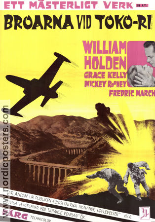 The Bridges at Toko-Ri 1954 movie poster William Holden Grace Kelly Fredric March Mark Robson Planes War Bridges Asia