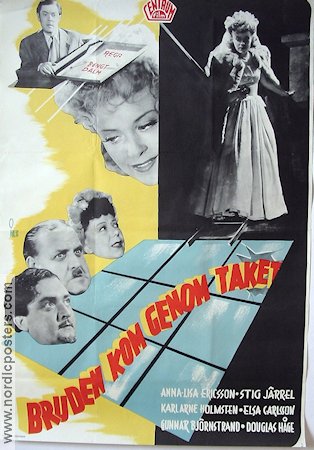 Bruden kom genom taket 1946 movie poster Annalisa Ericson Stig Järrel Douglas Håge