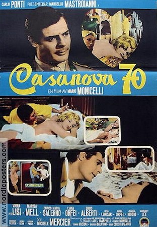 Casanova 70 1965 movie poster Mario Monicelli Virna Lisi Marcello Mastroianni