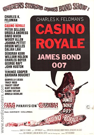 Casino Royale 1967 poster Peter Sellers David Niven Orson Welles Ursula Andress Val Guest Gambling Agenter