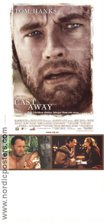 Cast Away 2000 movie poster Tom Hanks Helen Hunt Paul Sanchez Robert Zemeckis