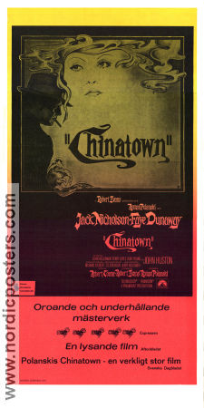 Chinatown 1974 movie poster Jack Nicholson Faye Dunaway Roman Polanski Smoking