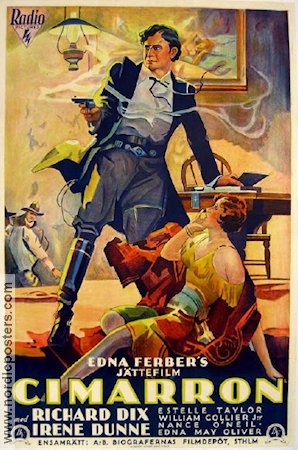 Cinema Poster Cimarron 1931 Richard Dix Irene Dunne