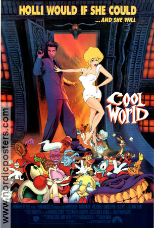 Cool World 1992 movie poster Kim Basinger Brad Pitt Janni Brenn Ralph Bakshi Animation