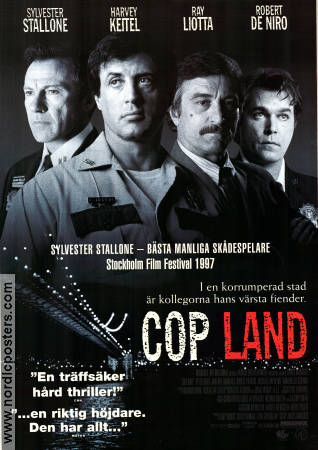 Copland 1997 movie poster Sylvester Stallone Harvey Keitel Ray Liotta Robert De Niro James Mangold Police and thieves